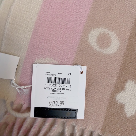 Coach Stars Striped Print wool Muffler/Scarf - Picture 4 of 6